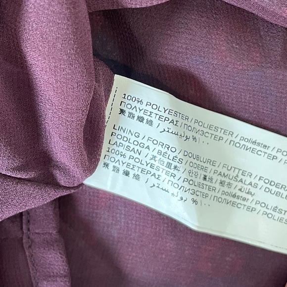 Mango Suit Draped Red Floral Print Mini Skirt w/ Slit - Picture 7 of 7